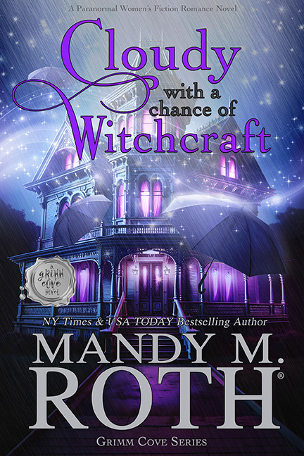 book cover for cloudy with a chance of witchcraft