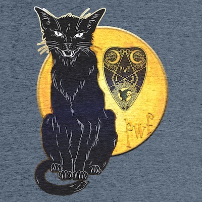 cat and moon pwf shirt and gear